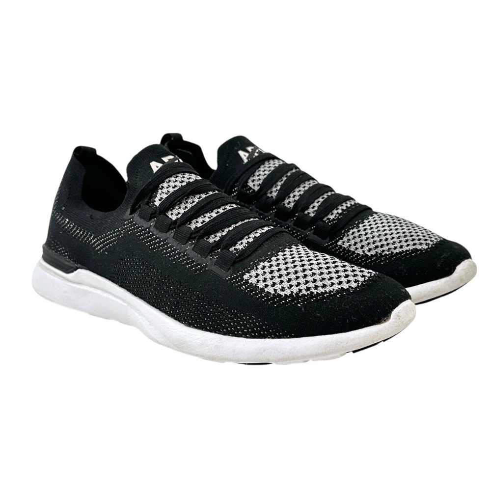APL Techloom Breeze Black & White Lightweight Knit Athletic Running Shoes sz 8